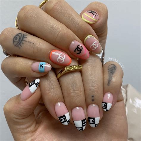 pink chanel nails design|luxury chanel nails.